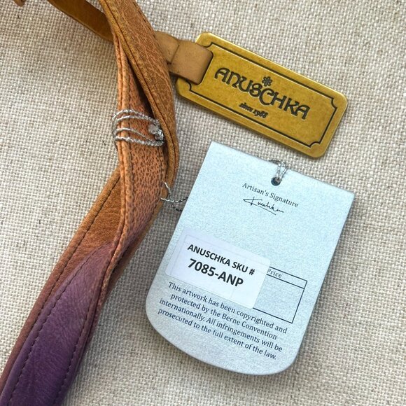 Anuschka NEW Purse Hand Painted on Leather Brand Leopard Print on Floral RARE - Picture 8 of 13